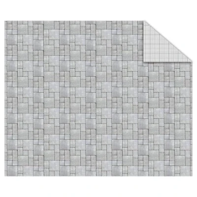 Image of Ursus 11404608F Photo Card for Model Making and Paper Houses, Paving Stones, DIN A4, 300 g/m², 10 Sheets, Printed Craft Paper, Cardboard Made of Fresh Cellulose Artwork