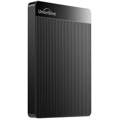 Image of UnionSine HD2510 2TB USB 3.0 Ultra Slim Portable External Hard Drive HDD Compatible with PC, Mac, Laptop, Xbox, Xbox One, PS4 (Black)