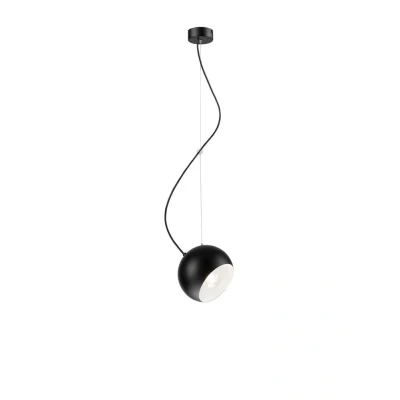 Image of Inez Dome Pendant Ceiling Lights Black, 1x E27