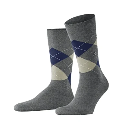 Image of Burlington KING Onesize Socks, Men&#039;s, Size: 7,5 11, Grau blau beige