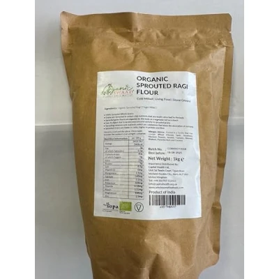 Image of Ancient Grains Organic Sprouted Ragi Flour (Finger Millet) 1kg