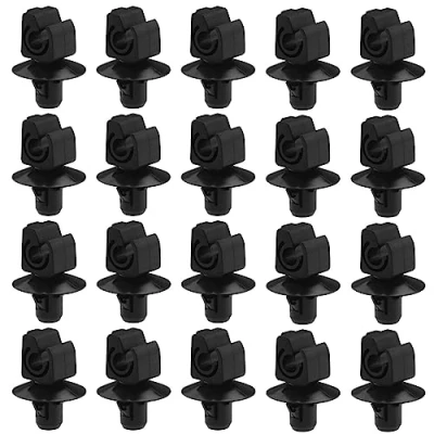 Image of eMagTech 20Pcs Hose Bracket Clip Replacement 6758612 Compatible with Ford Decorative Clips Interior Door Trim Panel Mounting Black