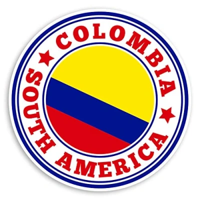 Image of 2 x 10cm Colombia Flag Vinyl Stickers South America Luggage Sticker #31091 (10cm Wide)