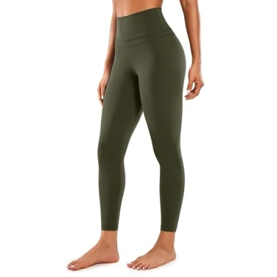 Image of CRZ Yoga Women&#039;s Naked Feeling 25 Inches High Waist Leggings Tight Pants Workout Gym Olive Green 10