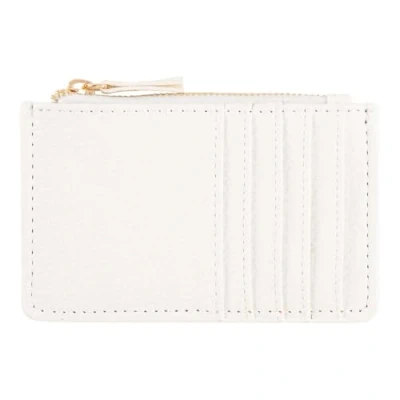 Image of DRAEGER PARIS 1886 Unisex&#039;s Zipped Card Holder White, 12,5 x 8 cm