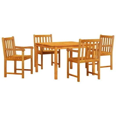 Image of vidaXL 5 Piece Garden Dining Set Solid Acacia Wood