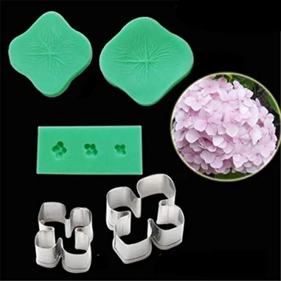 Image of Flower Petal Veiner Cutter Silicone Molds Stainless Steel Fondant Set, Cake Decorating Tools Cookie Baking Moulds,Bakeware Sugarcract Chocolate Gumpaste Mold