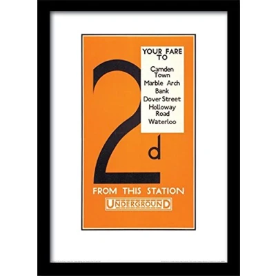 Image of Pyramid International &quot;London Transport (12)&quot; Framed Print Memorabilia, Multi Colour, 30 x 40 cm