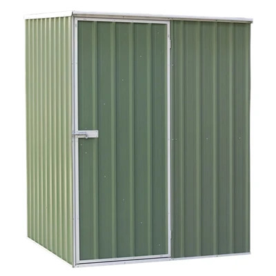Image of Dellonda Galvanised Steel Metal Garden/Outdoor/Storage Shed, 5FT x 5FT, Pent Style Roof Green