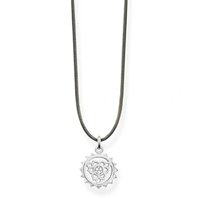 Image of Thomas Sabo Women&#039;S 925 Sterling Silver Choker Throat Chakra Necklace of Length 80 Cm Lske011 401 5 L80V