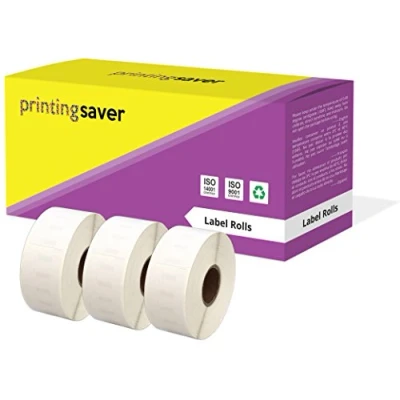 Image of Printing Saver 3X 11355 19 x 51 mm Compatible Multipurpose Labels Rolls (500 per Roll) for LabelWriter 310 320 330 4XL 400 450 Turbo/Twin Turbo/Duo &amp; Seiko SLP Label Printers
