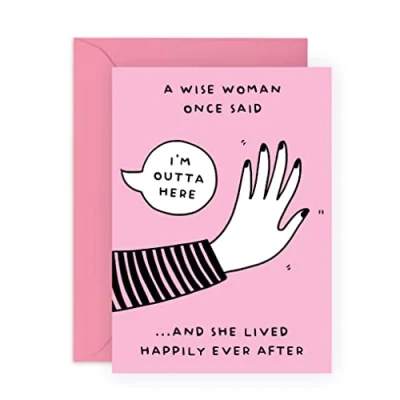 Image of Central 23 Leaving Cards For Colleagues Retirement Card Women Coworker Gifts Her &#039;I&#039;m Outta Here&#039; Resignation Work Anniversary Comes With Fun Stickers Made In UK