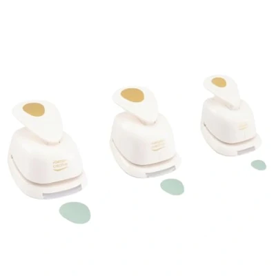 Image of Vaessen Creative Craft Paper Punch Eggs 3 Pcs Various Sizes Circle Cutter for Crafting and Card Making
