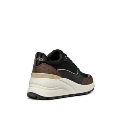 Image of Geox Women&#039;s D Spherica Ec13 A Sneaker, Black, 4 UK