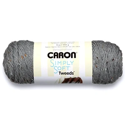 Image of CARON SIMPLY SOFT TWEEDS 141G GREY HEATHER
