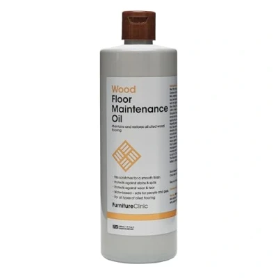 Image of Wood Floor Maintenance Oil Maintains and Restores All Types of Oiled Wooden Flooring Protects Against Stains Reduces Wear &amp; Tear Natural Satin Finish 500ml