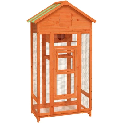 Image of vidaXL Bird House Brown 91.5x53x170 cm Solid Wood Pine