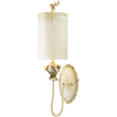 Image of Trellis 1 Light Indoor Wall Putty, Silver Leaf, E27