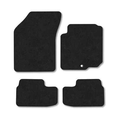 Image of Car Mats Compatible with Vauxhall Agila (2011 2014) Tailored Fit Black Carpet Floor Set Accessory Custom 4 Pieces Anti Slip Backing &amp; Binding Trim Edge
