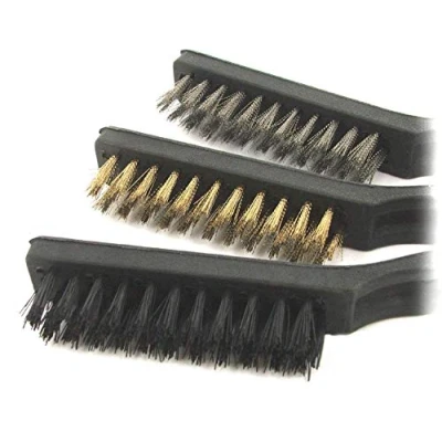 Image of Toolzone 3Pc 225mm (9&quot;) Hand Wire Brush Set