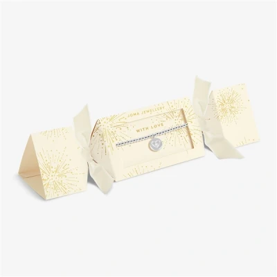 Image of Joma Boxed Christmas Cracker With Love Heart Bracelet Silver