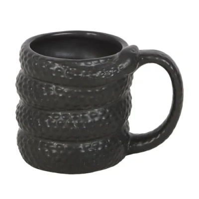 Image of Something Different Wholesale Coiled Black Snake Mug 500ml Capacity, Striking &amp; Mysterious Design, Microwave Safe, Hand Wash Only