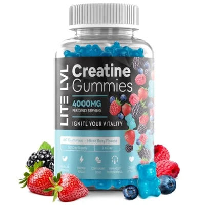 Image of Creatine Monohydrate Gummies 4000mg Daily Serving in Mixed Berry Flavour for Women &amp; Men
