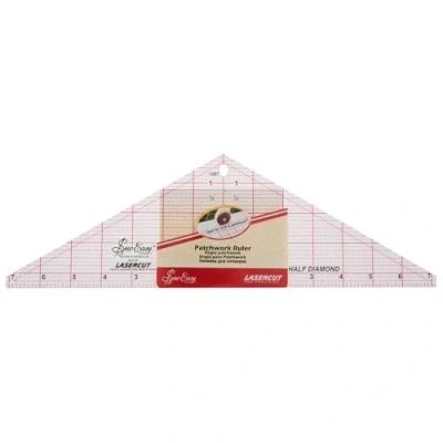 Image of Sew Easy Sewing and Patchwork Ruler Various Shapes Sizes, Half Diamond Quilting 14.5 x 4.5 inch