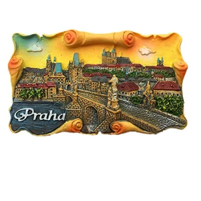 Image of 3D Charles Bridge Vltava Praha Prague Czech Republic Fridge Magnet Travel Sticker Souvenir,Home &amp; Kitchen Decoration,Prague Refrigerator