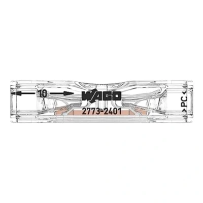Image of WAGO PUSH WIRE® Inline Splicing Connector for solid and stranded conductors max. 4 mm² transparent (Pack of 100)