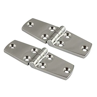 Image of POFET 2PCS Boat Stainless Steel Door Hinge,Ecurity Clasp Hasp Lock Latch Hinges Marine for Yacht/RV(38 * 102mm)