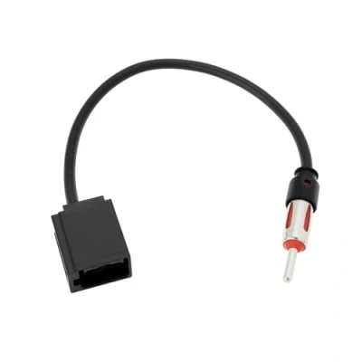 Image of YINETTECH 1pc Car Radio Antenna Adapter ISO Extension Stereo Compatible with Volvo S40 S60 S70 S80 V70 XC70 V40 Blacks
