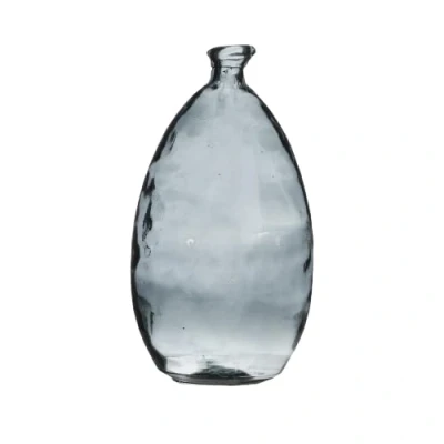 Image of &quot;Natural Living&quot; VASE Lou 3.4 L Quartz Recirculated Glass D17cm x H30cm