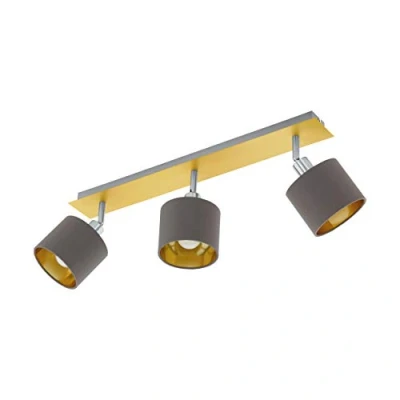 Image of EGLO Valbiano ceiling lamp cappuccino and gold, 3 bulb