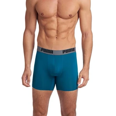 Image of PUMA Men&#039;s 3 Pack Boxer Brief, Teal, Small