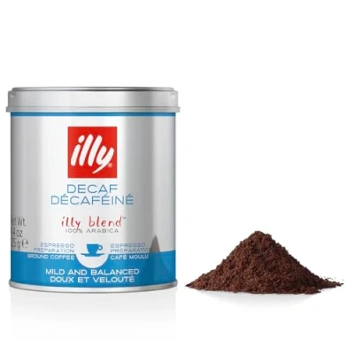 Image of illy Coffee, Decaffeinated Ground Medium Roast, Made From 100% Arabica, 125g