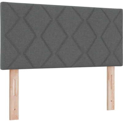 Image of vidaXL LED Headboard Diamond Blocks Design Dark Grey 90 cm Fabric