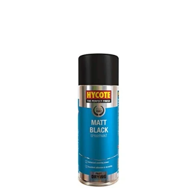 Image of Hycote Colour Spray Paint XUK027 Matt Black 400ml x 8