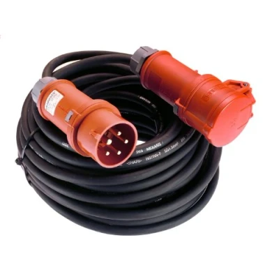 Image of as Schwabe Power Cable 32A 5.00 m 61336 CEE Extension with Phase Inverter, Black, 5m H07RN F 5G6, 400V/32A/5pin, 5