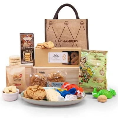 Image of Biscuits Gift Set Hamper with Cookies, Shortbread and Italian Birthday Hampers for Women, Get Well Soon Men, Luxury Biscuit by Hay