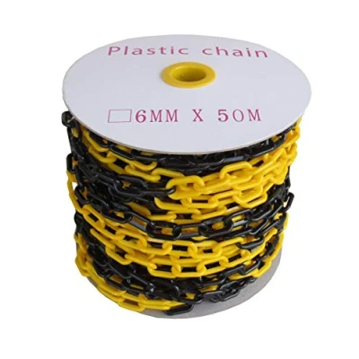 Image of SNS SAFETY LTD Black and Yellow Plastic Chain 6mm 50.0 Meters (164 feet)