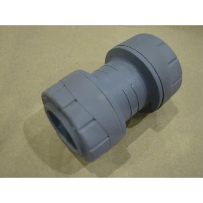 Image of Polyplumb PB022 Straight Coupler, Grey, 22 mm, Set of 10 Pieces