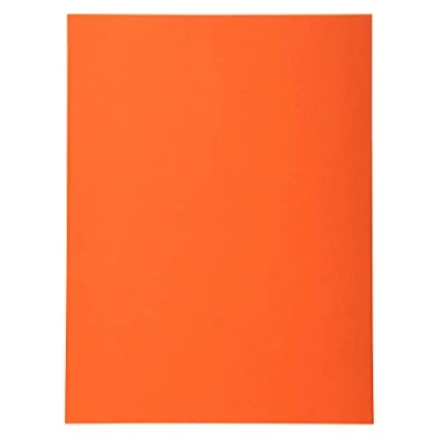 Image of Exacompta Ref 420007E Forever Collection Recycled Square Cut Folder A4 (210 x 297mm), 170gsm Board, Blue Angel Certified Orange (Pack of 100)