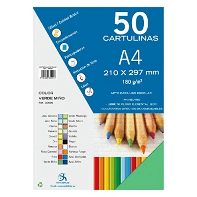 Image of Dohe Pack of 50 Pieces Card, A4 Verde Miño