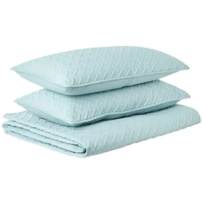 Image of VCNY Home Quilt Super Soft Reversible Bedding Set with Matching Shams, King, Nina Blue