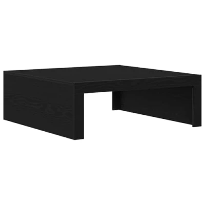 Image of vidaXL Black Oak Coffee Table Square 100x100/35 cm Indoor Living Room Centerpiece, Robust &amp; Easy Maintenance