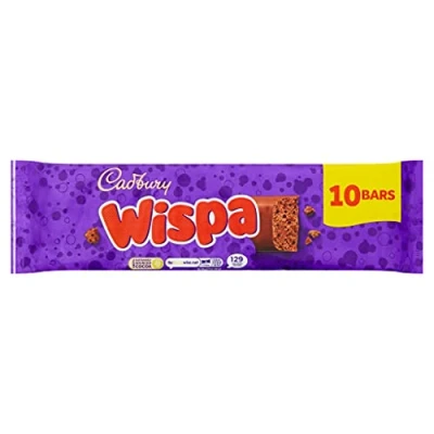 Image of Cadbury Wispa Chocolate Bar 10 Pack 237g