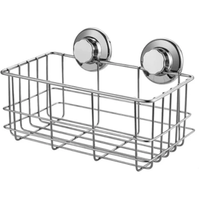 Image of iPEGTOP Strong Suction Cups Deep Shower Caddy Bath Shelf Rust Free Stainless Steel Basket Shampoo Conditioner Holder for Bathroom Kitchen Tidy Organizer