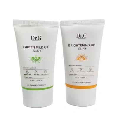 Image of [1+1] Dr.G NEW Brightening Up n Green Mild Sun Cream SPF50+ PA+++ (50ml + 50ml)