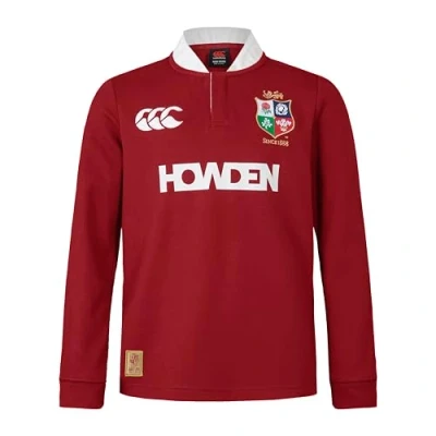Image of Junior British &amp; Irish Lions Canterbury Long Sleeve Classic Rugby Jersey, Red Dahlia, 10